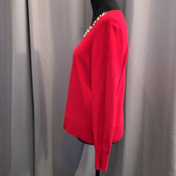 SUPER SEXY Gorgeous red long sleeve sweater from CHRISTOPHER & BANKS. - Picture 4 of 10
